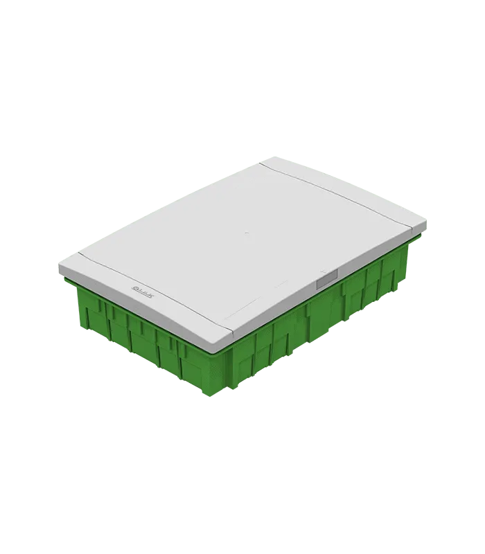 Coffret encastré 27 modules + disjoncteur d’abonné 2 ou 4 fils porte opaque