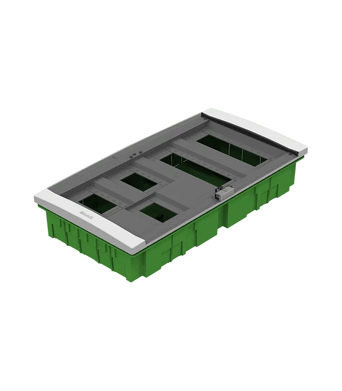 Coffret encastré 40 modules + disjoncteur d’abonné 2 ou 4 fils porte fumée